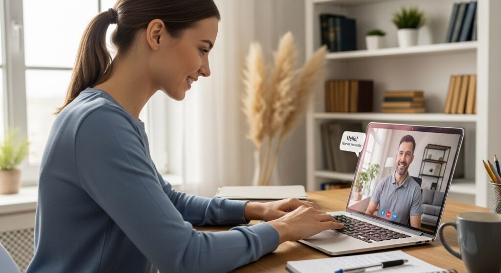 オンラインで英語を習っている