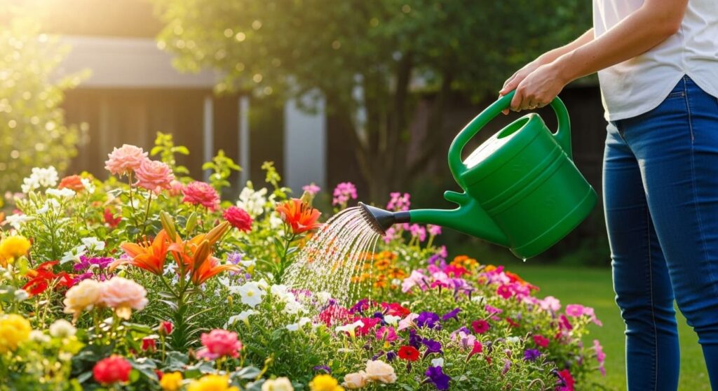 1日おきに花に水をあげる