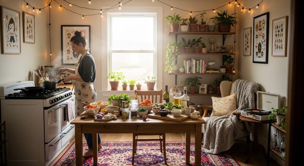 食事の支度をする／用意をする／準備をする