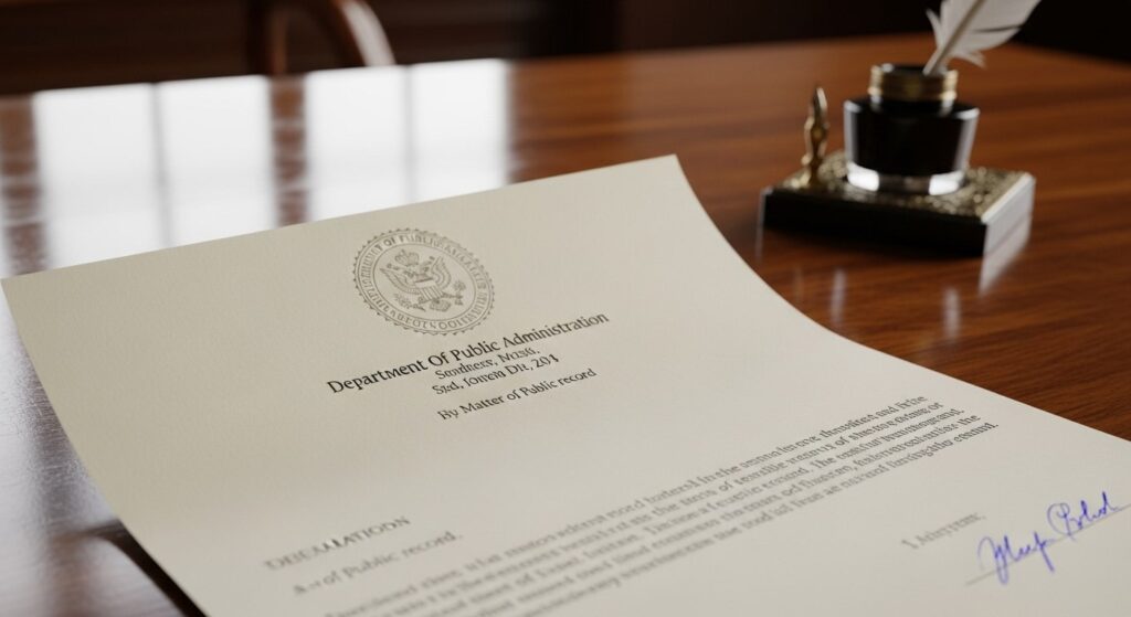 市役所からきた大事な手紙