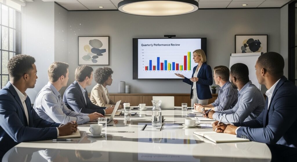 会議で重要な発表があった