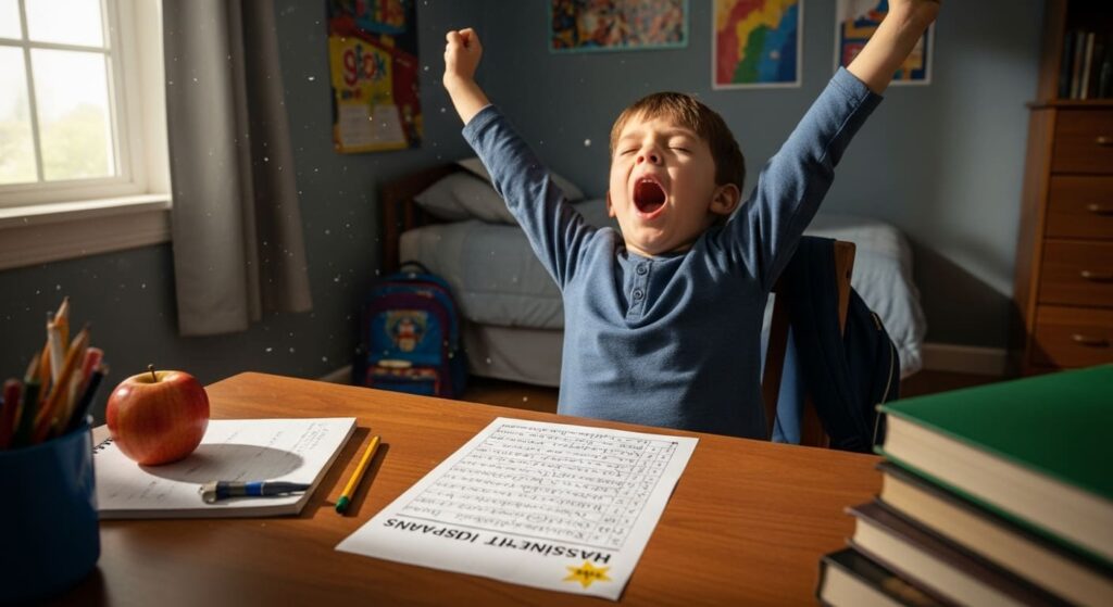 やっと宿題が終わった