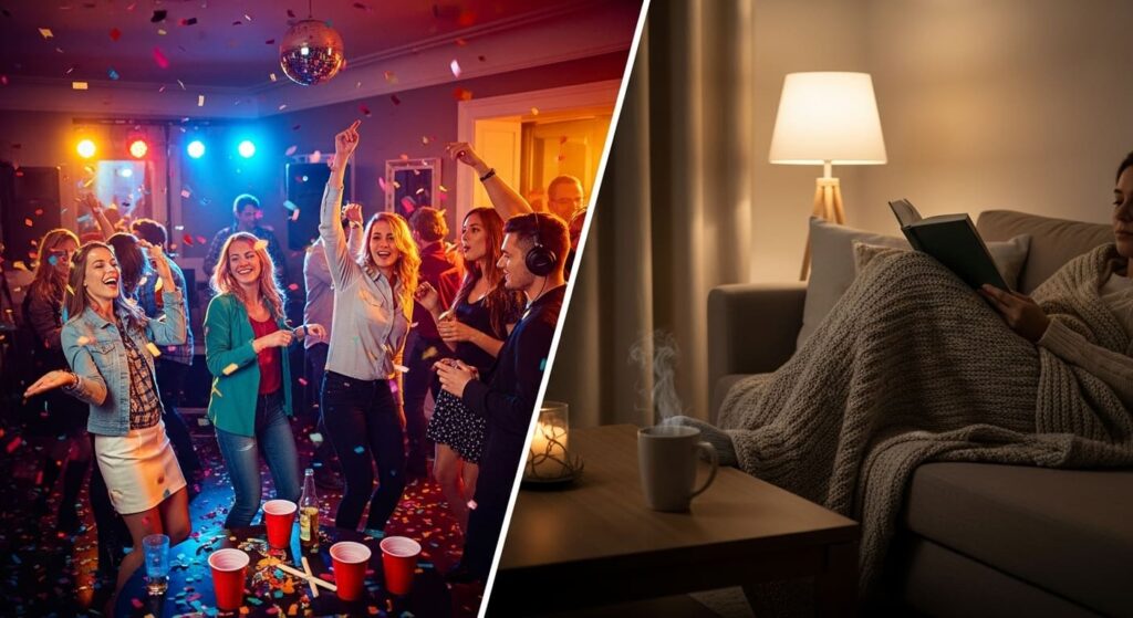 パーティーに行くか行かないか悩む